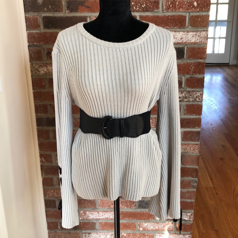 NEVER WORN! High Quality Comfy Laced-Up Sweater!